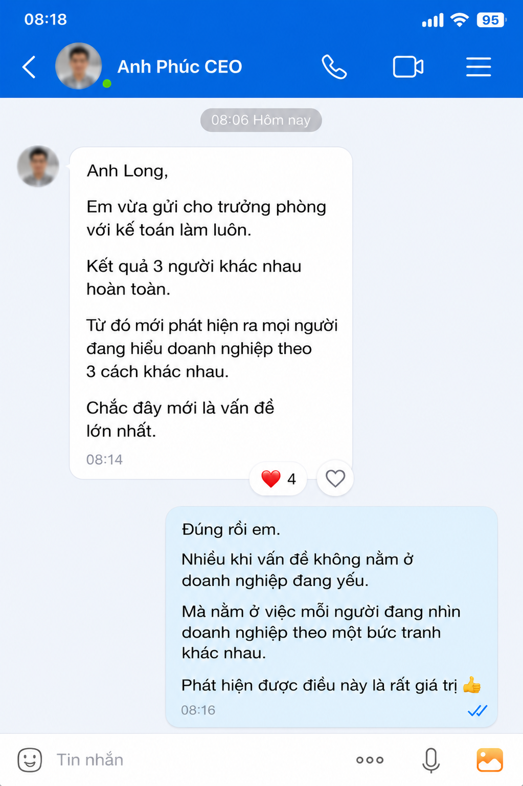 Cảm nhận khách hàng - Anh Phúc CEO
