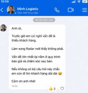 Cảm nhận khách hàng - Minh Logistic